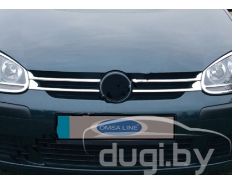 Хром накладки на решетку радиатора (нерж.) Omsa для Volkswagen GOLF VI